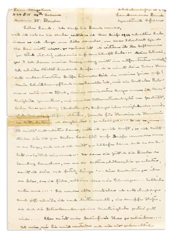 SCHWEITZER, ALBERT. Archive of 12 letters and notes, to aphorist Hans Margolius (Dear Friend or Dear Mr. Margolius), in German,